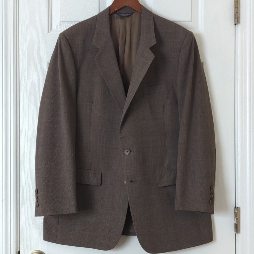 Christian Dior Monsieur Baskin 80's Vintage Union Made Woven Blazer Jacket 43R